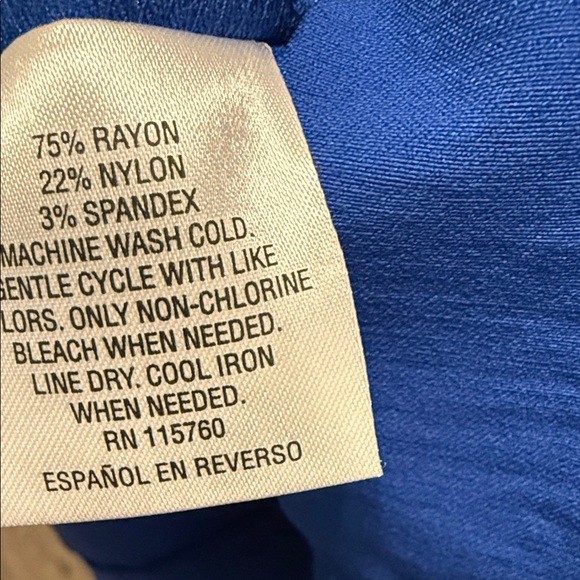 JM Collection Utility Jacket Stretchy Lightweight Size 16 Royal Blue - Picture 7 of 9